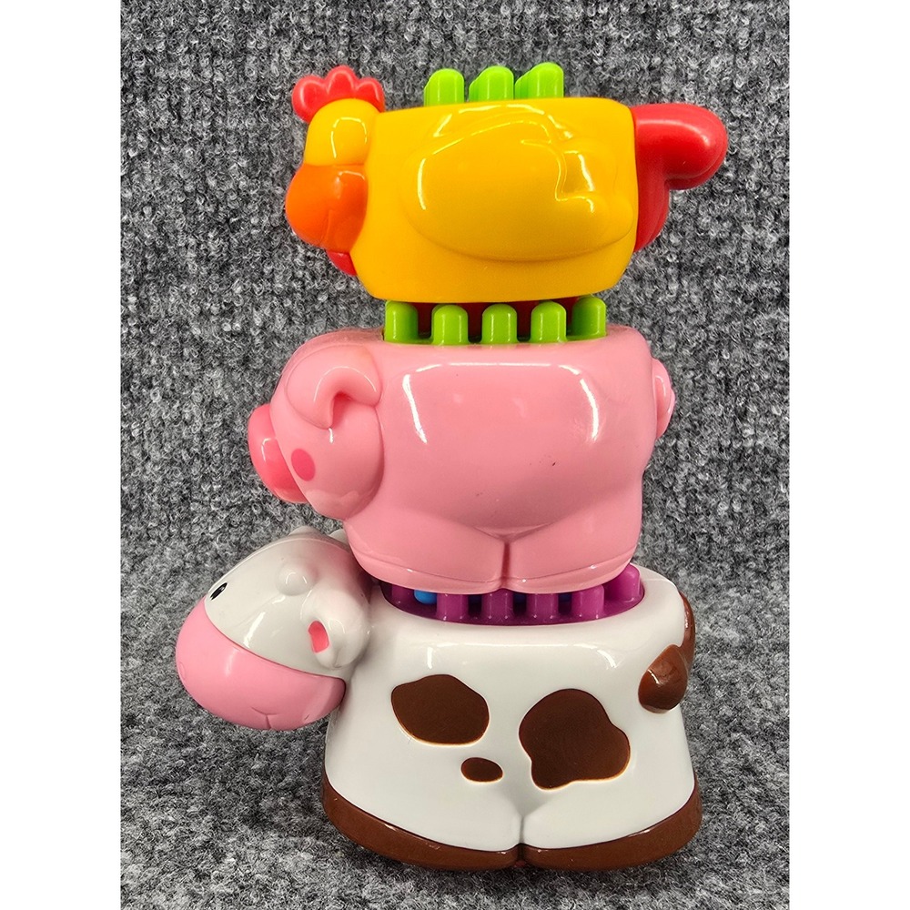 Fisher Price Shake and Stack Figures Lot of 3 Multicolor Farm Animals Vtg Y2K - Picture 2 of 11